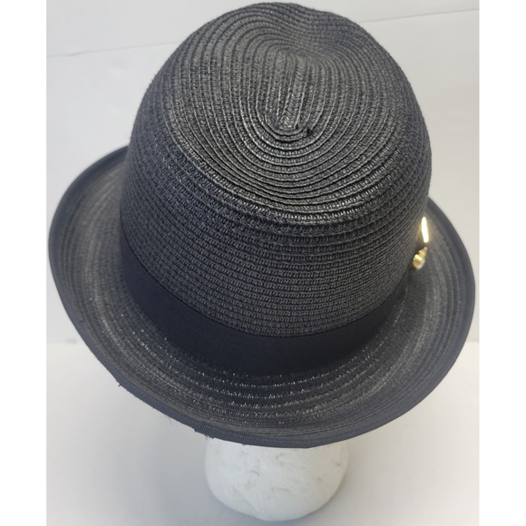 Betmar New York Black Fedora Hat Rhinestone Crystal‎ Accent Style main image 4